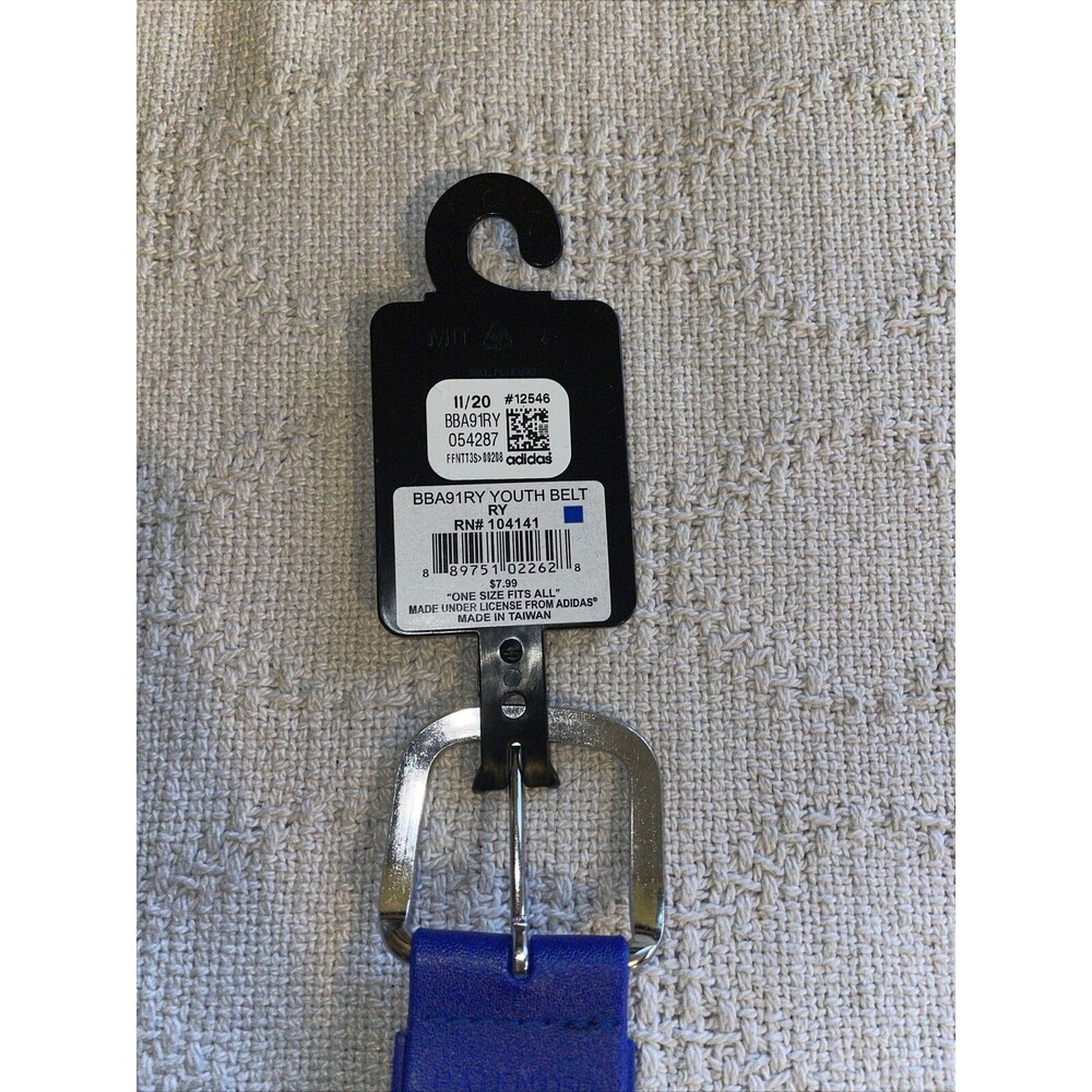 Adidas Adjustable Baseball Belt Youth 18”-32” Blue Elastic Performance BBA91RY - Picture 12 of 12